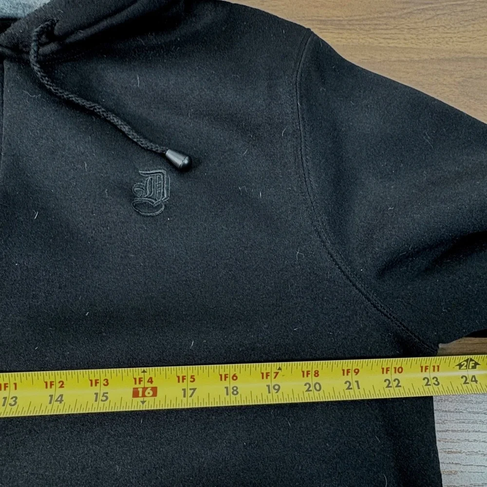Ditch Plains New York Black Full Zip‎ Hoodie Mens Large Embroidered Logo Fleece